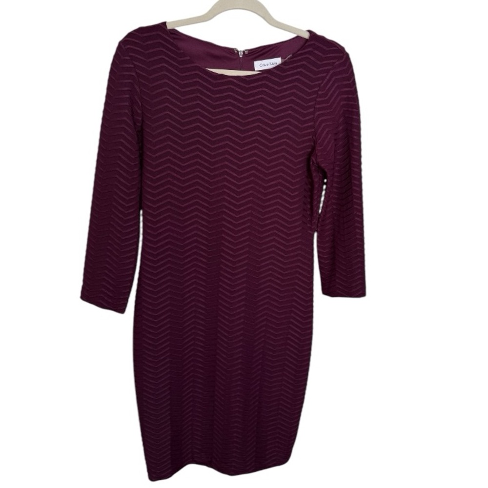 Purple Chevron Calvin Klein Dress